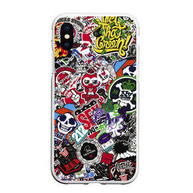 Чехол для iPhone XS Max матовый с принтом Stickerbombing New York в городе Новоалтайск, Силикон | Область печати: задняя сторона чехла, без боковых панелей | logotip | sticker | stickerbombing | urban | америка | город | граффити | логотип | логотипы | мода | надписи | нью йорк | скейт | скейтборд | стикербомбинг | стикеры | стиль | сша | тату | улица | уличный стиль | череп