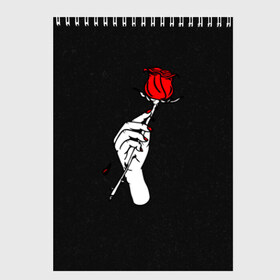 Скетчбук с принтом Lil Peep (Rose) в городе Новоалтайск, 100% бумага
 | 48 листов, плотность листов — 100 г/м2, плотность картонной обложки — 250 г/м2. Листы скреплены сверху удобной пружинной спиралью | baby | broken | cry | lil | lil peep | peep | rap | rose | лил | лил пип | пип | реп | роза | сердце