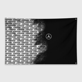 Флаг-баннер с принтом Mercedes в городе Новоалтайск, 100% полиэстер | размер 67 х 109 см, плотность ткани — 95 г/м2; по краям флага есть четыре люверса для крепления | amg | mercedes | авто | автомобиль | иномарка | логотип | машина | мерседес | текстура