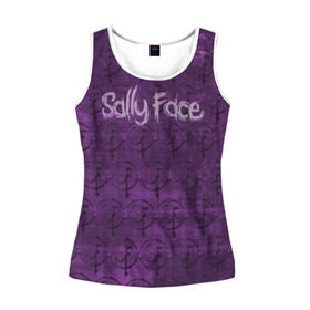 Женская майка 3D с принтом Sally Face (Pattern). в городе Новоалтайск, 100% полиэстер | круглая горловина, прямой силуэт, длина до линии бедра | 