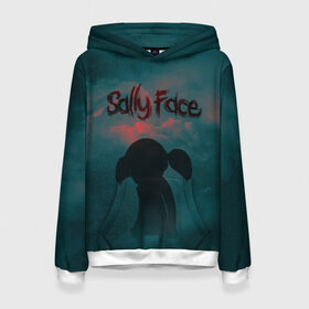 Женская толстовка 3D с принтом Sally Face (Силуэт). в городе Новоалтайск, 100% полиэстер  | двухслойный капюшон со шнурком для регулировки, мягкие манжеты на рукавах и по низу толстовки, спереди карман-кенгуру с мягким внутренним слоем. | face | game | horror | larry | sally | sally face | sanity s fall | игра | ларри | мальчик с протезом | салли | салли фейс | ужасы