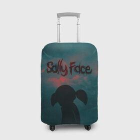 Чехол для чемодана 3D с принтом Sally Face (Силуэт). в городе Новоалтайск, 86% полиэфир, 14% спандекс | двустороннее нанесение принта, прорези для ручек и колес | face | game | horror | larry | sally | sally face | sanity s fall | игра | ларри | мальчик с протезом | салли | салли фейс | ужасы