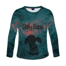 Женский лонгслив 3D с принтом Sally Face (Силуэт). в городе Новоалтайск, 100% полиэстер | длинные рукава, круглый вырез горловины, полуприлегающий силуэт | face | game | horror | larry | sally | sally face | sanity s fall | игра | ларри | мальчик с протезом | салли | салли фейс | ужасы