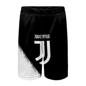 Детские спортивные шорты 3D с принтом JUVENTUS в городе Новоалтайск,  100% полиэстер
 | пояс оформлен широкой мягкой резинкой, ткань тянется
 | italia | juve | juventus | sport | италия | спорт | спортивная форма | футбол | футбольный | чемпионат | ювентус
