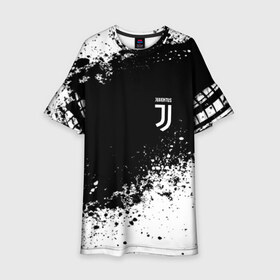 Детское платье 3D с принтом JUVENTUS SPORT в городе Новоалтайск, 100% полиэстер | прямой силуэт, чуть расширенный к низу. Круглая горловина, на рукавах — воланы | Тематика изображения на принте: italia | juve | juventus | sport | италия | спорт | спортивная форма | футбол | футбольный | чемпионат | ювентус