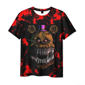 Мужская футболка 3D с принтом Five Nights At Freddy\s в городе Новоалтайск, 100% полиэфир | прямой крой, круглый вырез горловины, длина до линии бедер | 5 ночей с фредди | five nights at freddys | foxy | аниматроники | игра | компьютерная игра | робот | фокси | фредди | фреди | чика