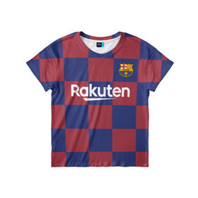 Детская футболка 3D с принтом SUAREZ BARCELONA 19/20 в городе Новоалтайск, 100% гипоаллергенный полиэфир | прямой крой, круглый вырез горловины, длина до линии бедер, чуть спущенное плечо, ткань немного тянется | barca | barcelona | luis suarez | suarez | барса | барселона | луис суарез | суарез | футбол