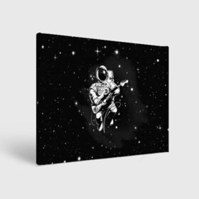 Холст прямоугольный с принтом Cosmorock в городе Новоалтайск, 100% ПВХ |  | cosmonaut | cosmos | guitar | music | rock | space | spacesuit | star | гитара | звезда | космонавт | космос | музыка | скафандр