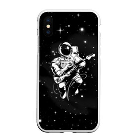 Чехол для iPhone XS Max матовый с принтом Cosmorock в городе Новоалтайск, Силикон | Область печати: задняя сторона чехла, без боковых панелей | cosmonaut | cosmos | guitar | music | rock | space | spacesuit | star | гитара | звезда | космонавт | космос | музыка | скафандр