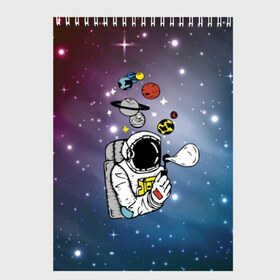 Скетчбук с принтом Space в городе Новоалтайск, 100% бумага
 | 48 листов, плотность листов — 100 г/м2, плотность картонной обложки — 250 г/м2. Листы скреплены сверху удобной пружинной спиралью | bubble | cosmonaut | cosmos | planets | saturn | space | spacesuit | stars | звезды | космонавт | космос | мыльный пузырь | планеты | сатурн | скафандр