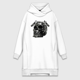 Платье-худи хлопок с принтом Metallica в городе Новоалтайск,  |  | metal | metallica | music | skull | thrash metal | underground | музыка | трэш металл | череп