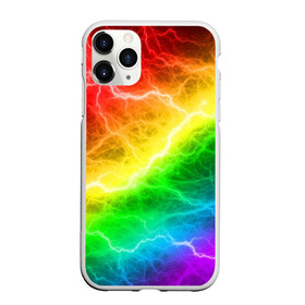 Чехол для iPhone 11 Pro Max матовый с принтом RAINBOW THUNDER в городе Новоалтайск, Силикон |  | Тематика изображения на принте: battle | battle fire | battle thunder | blue | fire | rainbow | red | texture | thunder | битва | битва молний | битва огней | гроза | молнии | радуга | текстура