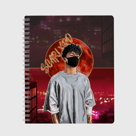 Тетрадь с принтом Scarlxrd (Blood Moon) в городе Новоалтайск, 100% бумага | 48 листов, плотность листов — 60 г/м2, плотность картонной обложки — 250 г/м2. Листы скреплены сбоку удобной пружинной спиралью. Уголки страниц и обложки скругленные. Цвет линий — светло-серый
 | cкриминг | heart attack | hip hap | rap | scarlxrd | scream | trap | иероглифы | лодр | метал | музыка | репер | скар | скарлорд | скрим | трэп | хип хоп | японский