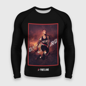 Мужской рашгард 3D с принтом Дамиан Лиллард в городе Новоалтайск,  |  | damian lillard | lillard | nba | portland | баскетбол | дамиан лиллард | лиллард | портланд