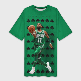 Платье-футболка 3D с принтом Кайри Ирвинг 11 в городе Новоалтайск,  |  | boston | boston seltics | irving | kyrie irving | бостон | бостон селтикс | ирвинг | кайри ирвинг | селтикс