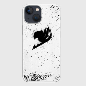 Чехол для iPhone 13 mini с принтом Черный логотип Хвост Феи на белом в городе Новоалтайск,  |  | Тематика изображения на принте: fairy tail | акнология | грей | демон | зереф | игнил | люси хартфилия | мавис вермилион | маг | маги | манга | нацу | нацу драгнил | сердце гримуара | тартарос | хвост феи | хэппи | эльза скарлет