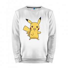 Мужской свитшот хлопок с принтом Hello в городе Новоалтайск, 100% хлопок |  | detective pikachu | pikachu | pokeball | pokemon | детектив пикачу | пикачу | покебол | покемон