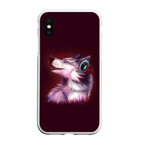 Чехол для iPhone XS Max матовый с принтом Волк в городе Новоалтайск, Силикон | Область печати: задняя сторона чехла, без боковых панелей | волк | животные | игры | музыка | наушники | собака | хаски