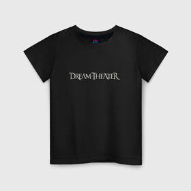 Детская футболка хлопок с принтом Dream Theater logo в городе Новоалтайск, 100% хлопок | круглый вырез горловины, полуприлегающий силуэт, длина до линии бедер | dream theater | dt | goth | gothic | metal | music | rock | готика | метал | рок | симфони метал