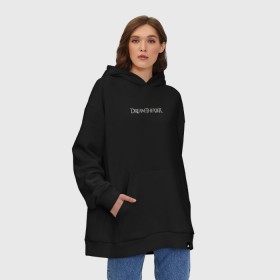Худи SuperOversize хлопок с принтом Dream Theater logo в городе Новоалтайск, 70% хлопок, 30% полиэстер, мягкий начес внутри | карман-кенгуру, эластичная резинка на манжетах и по нижней кромке, двухслойный капюшон
 | dream theater | dt | goth | gothic | metal | music | rock | готика | метал | рок | симфони метал