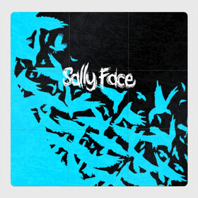 Магнитный плакат 3Х3 с принтом SALLY FACE в городе Новоалтайск, Полимерный материал с магнитным слоем | 9 деталей размером 9*9 см | birds | face | game | horror | larry | sally | sally face | sanity s fall | вороны | игра | ларри | мальчик с протезом | птицы | салли | салли фейс | ужасы