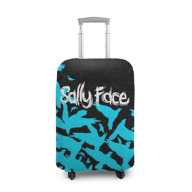 Чехол для чемодана 3D с принтом SALLY FACE в городе Новоалтайск, 86% полиэфир, 14% спандекс | двустороннее нанесение принта, прорези для ручек и колес | birds | face | game | horror | larry | sally | sally face | sanity s fall | вороны | игра | ларри | мальчик с протезом | птицы | салли | салли фейс | ужасы
