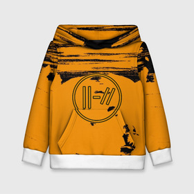 Детская толстовка 3D с принтом TWENTY ONE PILOTS в городе Новоалтайск, 100% полиэстер | двухслойный капюшон со шнурком для регулировки, мягкие манжеты на рукавах и по низу толстовки, спереди карман-кенгуру с мягким внутренним слоем | Тематика изображения на принте: 21 pilots | josh dun | music | rock | twenty one pilots | tyler joseph | джош дан | музыка | рок | тайлер джозеф