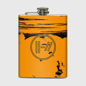 Фляга с принтом TWENTY ONE PILOTS в городе Новоалтайск, металлический корпус | емкость 0,22 л, размер 125 х 94 мм. Виниловая наклейка запечатывается полностью | 21 pilots | josh dun | music | rock | twenty one pilots | tyler joseph | джош дан | музыка | рок | тайлер джозеф