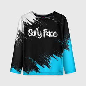 Детский лонгслив 3D с принтом SALLY FACE в городе Новоалтайск, 100% полиэстер | длинные рукава, круглый вырез горловины, полуприлегающий силуэт
 | face | game | horror | larry | sally | sally face | sanity s fall | брызги | игра | краски | ларри | мальчик с протезом | салли | салли фейс | ужасы