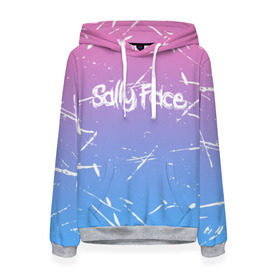 Женская толстовка 3D с принтом SALLY FACE в городе Новоалтайск, 100% полиэстер  | двухслойный капюшон со шнурком для регулировки, мягкие манжеты на рукавах и по низу толстовки, спереди карман-кенгуру с мягким внутренним слоем. | face | game | horror | larry | sally | sally face | sanity s fall | брызги | игра | краски | ларри | мальчик с протезом | салли | салли фейс | ужасы