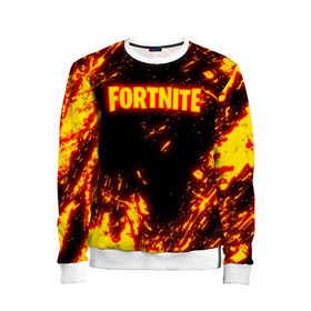 Детский свитшот 3D с принтом FORTNITE FIRE STORM в городе Новоалтайск, 100% полиэстер | свободная посадка, прямой крой, мягкая тканевая резинка на рукавах и понизу свитшота | 2019 | armor | armour | cybersport | esport | fire | flame | fortnite | game | llama | logo | броня | игра | киберспорт | лама | огонь | фиолетовый | фирменные цвета | фортнайт