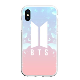 Чехол для iPhone XS Max матовый с принтом BTS BUTTERFLIES в городе Новоалтайск, Силикон | Область печати: задняя сторона чехла, без боковых панелей | bangtan boys | bt21 | bts | bts army | bts stickers | butterflies | j hope | jimin | jin | jungkook | k pop | rap monster | rapmon | suga | v | бабочки | бтс | корея | стикеры bts