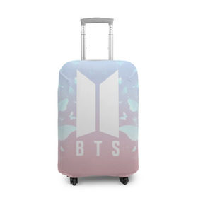 Чехол для чемодана 3D с принтом BTS BUTTERFLIES в городе Новоалтайск, 86% полиэфир, 14% спандекс | двустороннее нанесение принта, прорези для ручек и колес | bangtan boys | bt21 | bts | bts army | bts stickers | butterflies | j hope | jimin | jin | jungkook | k pop | rap monster | rapmon | suga | v | бабочки | бтс | корея | стикеры bts