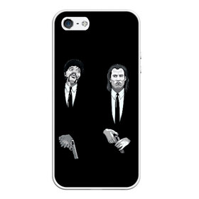 Чехол для iPhone 5/5S матовый с принтом Pulp Fiction - Art 3 в городе Новоалтайск, Силикон | Область печати: задняя сторона чехла, без боковых панелей | art | film | movie | pulp fiction | tarantino | кино | криминальное чтиво | приколы | тарантино | фильмы