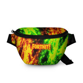 Поясная сумка 3D с принтом FORTNITE TOXIC FLAME в городе Новоалтайск, 100% полиэстер | плотная ткань, ремень с регулируемой длиной, внутри несколько карманов для мелочей, основное отделение и карман с обратной стороны сумки застегиваются на молнию | 2019 | cybersport | esport | fire | flame | fortnite | game | logo | toxic flame | броня | игра | киберспорт | огонь | фиолетовый | фирменные цвета | фортнайт
