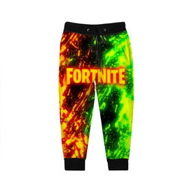 Детские брюки 3D с принтом FORTNITE TOXIC FLAME в городе Новоалтайск, 100% полиэстер | манжеты по низу, эластичный пояс регулируется шнурком, по бокам два кармана без застежек, внутренняя часть кармана из мелкой сетки | Тематика изображения на принте: 2019 | cybersport | esport | fire | flame | fortnite | game | logo | toxic flame | броня | игра | киберспорт | огонь | фиолетовый | фирменные цвета | фортнайт