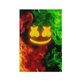 Обложка для паспорта матовая кожа с принтом MARSHMELLO TOXIC | МАРШМЕЛЛО ТОКСИК  в городе Новоалтайск, натуральная матовая кожа | размер 19,3 х 13,7 см; прозрачные пластиковые крепления | dj | fire | flame | marshmello | toxic flame | usa | америка | клубная музыка | маршмелло | музыка | музыкант | огонь