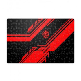 Пазл магнитный 126 элементов с принтом CYBERPUNK 2077 SAMURAI в городе Новоалтайск, полимерный материал с магнитным слоем | 126 деталей, размер изделия —  180*270 мм | Тематика изображения на принте: 2019 | cd project red | cyberpunk 2077 | future | hack | night city | samurai | sci fi | андроиды | безумие | будущее | киберпанк 2077 | логотип | роботы | самураи | фантастика | цифры