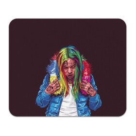 Коврик для мышки прямоугольный с принтом Color в городе Новоалтайск, натуральный каучук | размер 230 х 185 мм; запечатка лицевой стороны | Тематика изображения на принте: 6ix9ine | bebe | daniel hernandez | rap | stoopid | tekashi | рэп | сикснайн | текаши