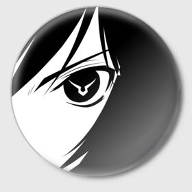 Значок с принтом Code Geass (Глаз Лелуша). в городе Новоалтайск,  металл | круглая форма, металлическая застежка в виде булавки | аниме | глаз лелуша | знак гиаса | код гиас | силуэт | эмблема