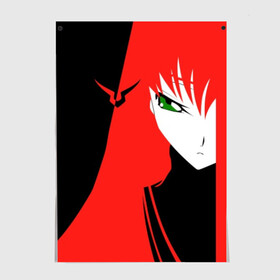 Постер с принтом GODE GEASS. в городе Новоалтайск, 100% бумага
 | бумага, плотность 150 мг. Матовая, но за счет высокого коэффициента гладкости имеет небольшой блеск и дает на свету блики, но в отличии от глянцевой бумаги не покрыта лаком | аниме | знак гиаса | код гиас | силуэт | эмблема