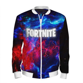 Мужской бомбер 3D с принтом FORTNITE SPACE в городе Новоалтайск, 100% полиэстер | застегивается на молнию, по бокам два кармана без застежек, по низу бомбера и на воротнике - эластичная резинка | 2019 | armor | colors | cybersport | esport | fortnite | galaxy | game | llama | logo | paints | space | абстракция | броня | вселенная | галактика | звезда | звезды | игра | киберспорт | космическ