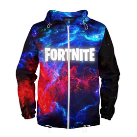 Мужская ветровка 3D с принтом FORTNITE SPACE в городе Новоалтайск, 100% полиэстер | подол и капюшон оформлены резинкой с фиксаторами, два кармана без застежек по бокам, один потайной карман на груди | Тематика изображения на принте: 2019 | armor | colors | cybersport | esport | fortnite | galaxy | game | llama | logo | paints | space | абстракция | броня | вселенная | галактика | звезда | звезды | игра | киберспорт | космическ