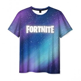 Мужская футболка 3D с принтом FORTNITE SPACE в городе Новоалтайск, 100% полиэфир | прямой крой, круглый вырез горловины, длина до линии бедер | 2019 | armor | colors | cybersport | esport | fortnite | galaxy | game | llama | logo | paints | space | абстракция | броня | вселенная | галактика | звезда | звезды | игра | киберспорт | космическ