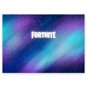 Поздравительная открытка с принтом FORTNITE SPACE в городе Новоалтайск, 100% бумага | плотность бумаги 280 г/м2, матовая, на обратной стороне линовка и место для марки
 | 2019 | armor | colors | cybersport | esport | fortnite | galaxy | game | llama | logo | paints | space | абстракция | броня | вселенная | галактика | звезда | звезды | игра | киберспорт | космическ