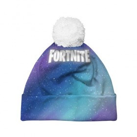 Шапка 3D c помпоном с принтом FORTNITE SPACE в городе Новоалтайск, 100% полиэстер | универсальный размер, печать по всей поверхности изделия | 2019 | armor | colors | cybersport | esport | fortnite | galaxy | game | llama | logo | paints | space | абстракция | броня | вселенная | галактика | звезда | звезды | игра | киберспорт | космическ