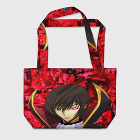 Пляжная сумка 3D с принтом GODE GEASS  textured в городе Новоалтайск, 100% полиэстер | застегивается на металлическую кнопку; внутренний карман застегивается на молнию. Стенки укреплены специальным мягким материалом, чтобы защитить содержимое от несильных ударов
 | абстракция | аниме | код гиас | лелуш британский | лелуш ламберг | лелуш ламперуж | текстура