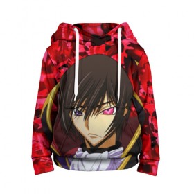 Детская толстовка 3D с принтом Code Geass (Лелуш Ламперуж). в городе Новоалтайск, 100% полиэстер | двухслойный капюшон со шнурком для регулировки, мягкие манжеты на рукавах и по низу толстовки, спереди карман-кенгуру с мягким внутренним слоем | абстракция | аниме | код гиас | лелуш британский | лелуш ламберг | лелуш ламперуж | текстура
