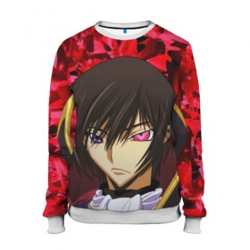 Женский свитшот 3D с принтом Code Geass (Лелуш Ламперуж). в городе Новоалтайск, 100% полиэстер с мягким внутренним слоем | круглый вырез горловины, мягкая резинка на манжетах и поясе, свободная посадка по фигуре | абстракция | аниме | код гиас | лелуш британский | лелуш ламберг | лелуш ламперуж | текстура