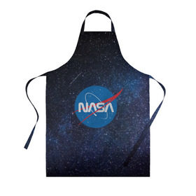 Фартук 3D с принтом NASA в городе Новоалтайск, 100% полиэстер | общий размер — 65 х 85 см, ширина нагрудника — 26 см, горловина — 53 см, длина завязок — 54 см, общий обхват в поясе — 173 см. Принт на завязках и на горловине наносится с двух сторон, на основной части фартука — только с внешней стороны | galaxy | nasa | nebula | space | star | абстракция | вселенная | галактика | звезда | звезды | космический | наса | планеты
